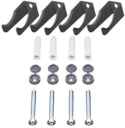 NRG Traditional Four Column Anthracite Radiator Brackets Fitting Kit