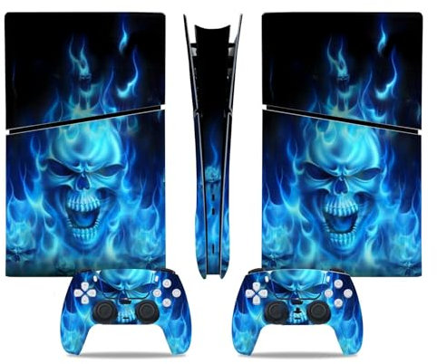 Peau Distance Console Pour PS5 Slim Skin Disc Edition & Pour PS5 Slim Skin Digital Edition Console Et Contrôleur Vinyl Cover Skins Wraps Scratch Resistant Compatible 42742 Cadeau D'enveloppements Skin