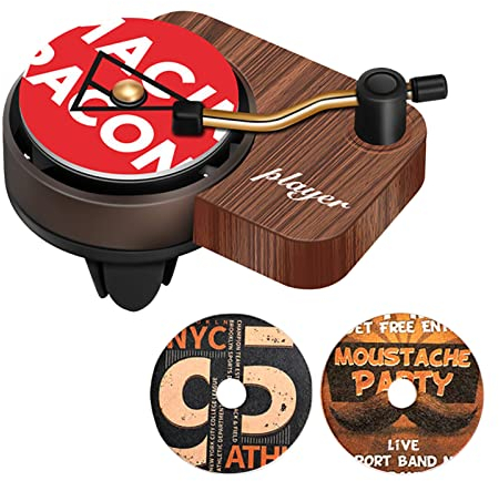 Auto-Lufterfrischer Plattenspieler,Plattenspieler-Auto-Lufterfrischer | Drehbarer Auto-Aroma-Diffusor | Retro-Auto-Duftdiffusor mit Nachfülltabletten, Auto-Aroma-Diffusor für Auto, SUV, LKW,