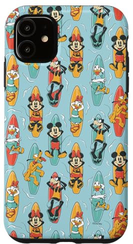 iPhone 11 Disney Mickey Mouse & Pals Summer Beach Surfing Pattern Case