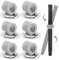 Giantree 6 Stück Stifthalter Clips, Mangan Stahl Stifthalter selbstklebend pen holder mit Einstellbarer Federschlaufe für Kühlschrank Whiteboard Board Löschen und Bulletin Board Karte (6)