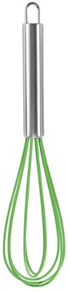 WYLZLKX Manual Silicone Whisk Manual Eggs Beater Durable Kitchen Pastry Tools Cake Baking Utensil Mixer for Baking and Cooking-dark green-10 inches