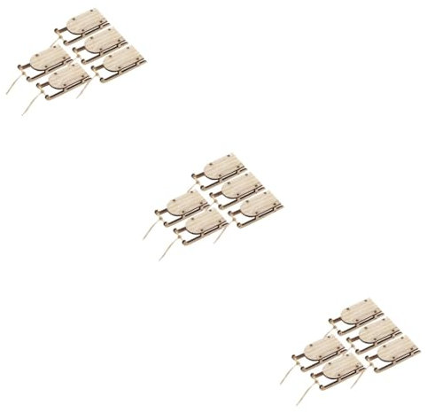 STOBAZA 15 STK Schlitten weihachtsdeko Miniature Snow sleds schneeschliten Sleigh Sledge Tischdekoration hölzern Beige