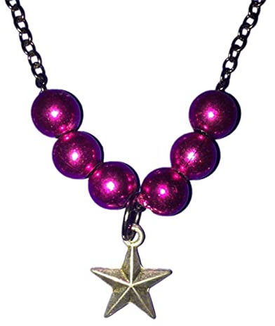CYILPR Halskette, modische Perlen, Stern-Halskette, Punk-Anhänger, Ketten, Choker-Halskette für Damen, Gothic-Schmuck, Egirl-Accessoire, Grunge-Rock, Metall