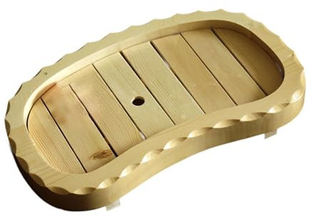 MagiDeal Sushi-Tablett, Meeresfrüchte-Teller, Lebensmittel-Display, Holz, Lachs-Servierplatte, Lebensmittel-Serviertablett, Teller, Trockeneis-Tablett für, 47x30cm