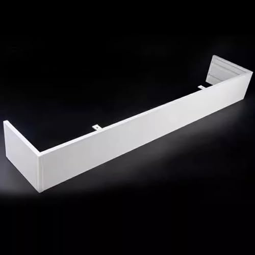 Innovz Aluminum Curtain Box Pelmet Without Tracks, Customize Length White Curtain Pelmet for Covering Curtain Track, Ceiling Mounting Decor Cornice Valances(4.2m/13.8ft)