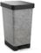 TATAY Smart Deco 25L Rubbish Bin Kitchen with Pedal | Compact and Functional Design | Indoor and Outdoor Use | Fits 30L Bags | BPA-Free Durable Plastic | 26x36x47cm, Stone Effect