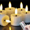 Yeelida Flammenlose Fernbedienung & Timerfunktion 4cm x6,5cm Kunststoff LED Kerzen mit 6x Batterien, Packung mit 6 Batteriebetriebenen Flackernden Weiß Tropfenden Wachs Design Kerzen