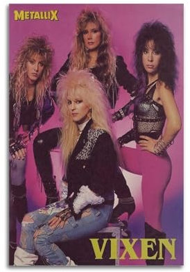 Band Album Cover Vixen Musikalbum-Cover, Rock-Wand-Collage-Set, Band-Poster, Raumästhetik, Poster, Albumcover, signierte limitierte Poster, Leinwand-Wandkunst für Wanddekoration, 60 x 90 cm, Unf