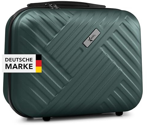 Xonic® Design Kosmetikkoffer aus ABS Hartschale – Robustes Beautycase als Handgepäck - Kosmetiktasche für Reisen – leicht & stabil (Dusky Green)