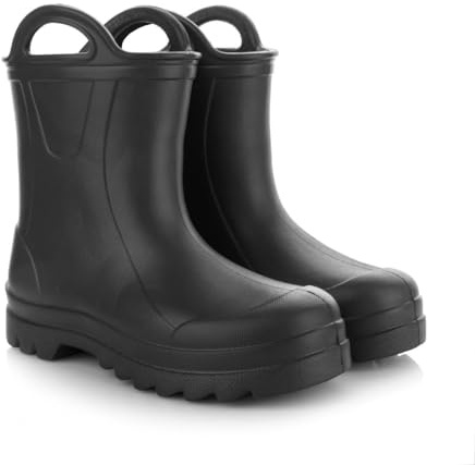 LEMIGO Kinder Gummistiefel Sehr Leichte Regenstiefel aus EVA Schaum mit Griff für Jungen und Mädchen 735 Doggy