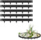 PEILU Lot de 5 bordures de pelouse, 16 cm de haut, en acier galvanisé, avec pointes, 106 cm, en métal, pour chemins, pelouses, noires