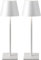 2 Pezzi Lampada da Tavolo LED Ricaricabile Senza Fili – Dimmerabile Touch, 2400mAh, 3 Tonalità (2700K-6000K), Design Moderno per Interno ed Esterno, Camera da Letto, Soggiorno, Giardino, IP54 (Bianco)