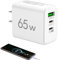 Bloc De Chargeur USB - Chargeur Mural USB Amélioré | Bloc De Chargeur Téléphonique 65W Multiport | | 1 Plus 2 Ports PD | De Charge Certifié Plug Cube Compatible pour Les Téléphones |