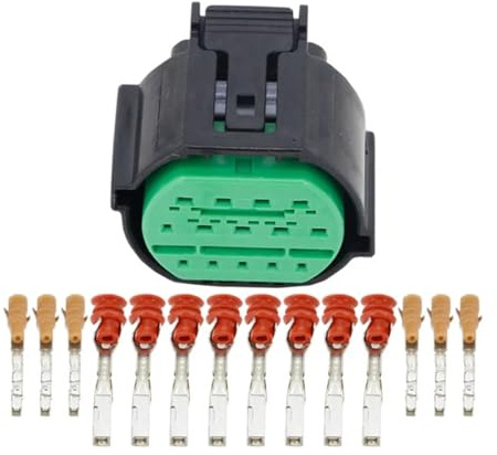 XIOKLM 14 Pin GL301-14021 GL291-14021 Auto Headlight Plug Waterproof Electrial Socket Car/Connector(1 Set)