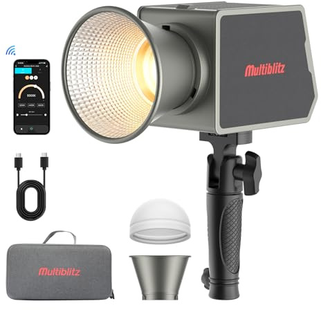 Multiblitz MB-PL LED 100B Fotolicht 100 W Bi Color COB LED Licht mit Akku