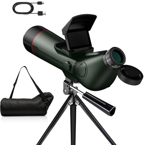 Teleskop, Teleskop für Erwachsene, leistungsstark, professioneller Refraktor Autofokus Smart Digital Elektronische Teleskope mit 4K Astrofotografie Kamera, Dual Screens Spotter, Tragetasche und 32G