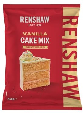 Renshaw Ready to Use Vanilla Sponge Cake Mix, 2.5 kg (Pack of 1) | Rich, Moist Chocolate Cake Mix, Perfect for Muffins, Cupcakes & Traybakes, Vegetarian Friendly