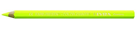 Lyra FARB-RIESEN – 12 Buntstifte mit Etui aus Pappe Giallo fluorescente