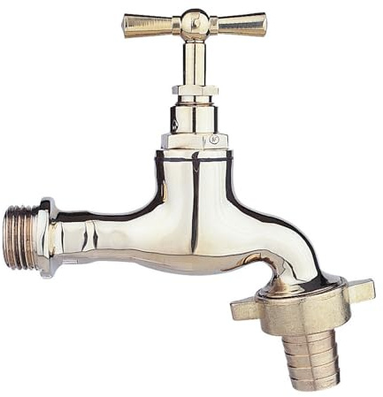 DIPRA - Robinet de Puisage Mâle/Mâle 15/21 - Diamètre 15 mm - Nez d’Arrosage - Laiton