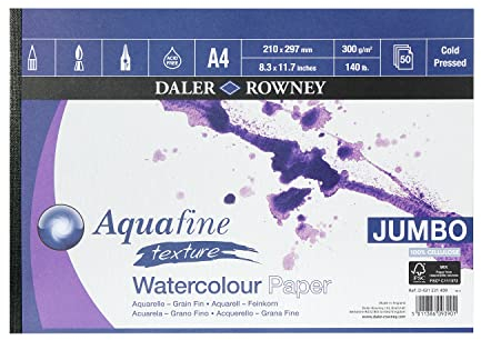 Daler Rowney D431231409 Aquarell Texturblock, Größe A4, 300Gsm