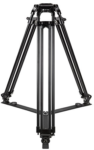 Sirui BCT-3002 Broadcast-Stativ mit Tasche ohne Kopf (Aluminium, 100 mm Halbschale, Höhe 150 cm, Gewicht 4,8 kg, Traglast 25 kg) schwarz