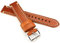 Deutsch Lederband 18 mm Band Catalonia Fliegeruhren Retro Look Weiße Naht hell braun