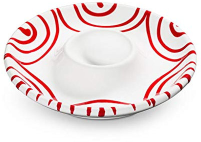 GMUNDNER KERAMIK Eierbecher glatt Durchmesser : 12 cm Rotgeflammt Geschirr, handgemacht in Österreich