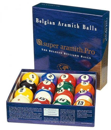 Winsport Billard Kugeln Super Aramith Pro 57,2 mm für Poolbillard, Professional Tournament Balls allerhöchste Oberflächen Brillanz, Original Made by Saluc in Belgien