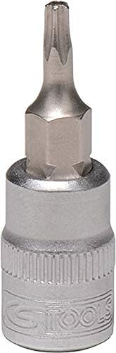 KS Tools 911.1704 1/4 Bit-Stecknuss, Fünfstern mit Stirnlochbohrung, TS25, aus 911.4500