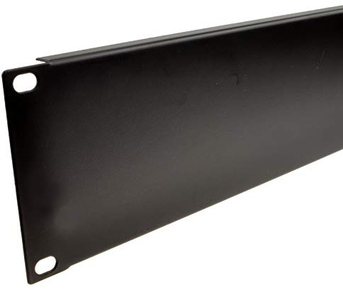 kenable Blanking Plate Solid 2U for Comms Data Cabinet Rack 19 inch Black