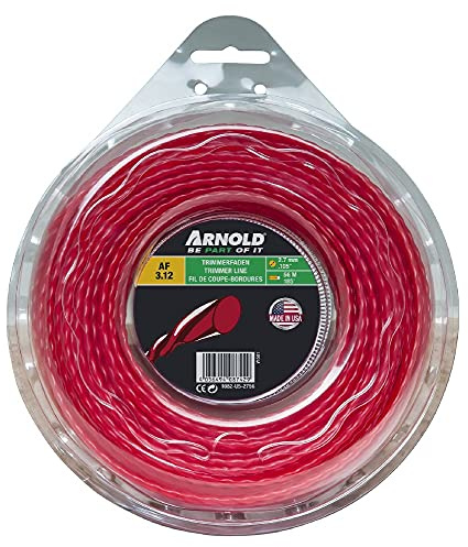 ARNOLD 1082-U5-2756 Trimmerfaden AF 3,12, 2,7mm x 56,4m, rot, rund, gedreht