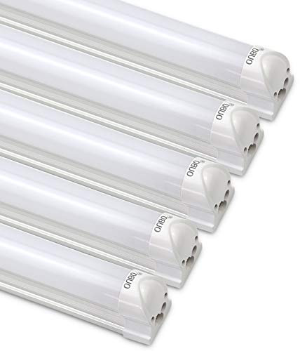 OUBO [5er Pack zum Sparpreis LED Leuchtstoffröhre komplett 60CM LED Tube T8 Röhre Leuchtstofflampe mit Fassung, 10 Watt, 1150 Lumen, Warmweiß 3000K