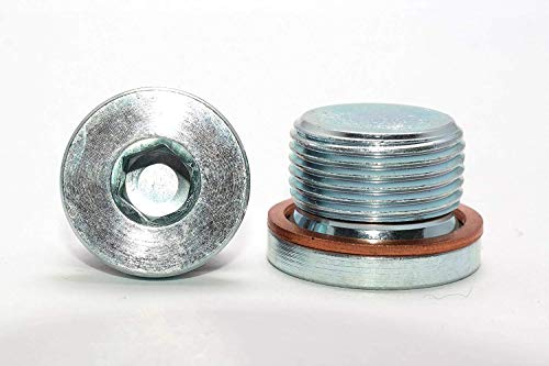 Verschlussschrauben mit Feingewinde und Kupferdichtung DIN 908 Stahl galv. verzinkt Blindstopfen in Verzinktem Stahl 1 Stück M10x1