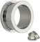 Treuheld® 5mm Flesh Tunnel Silber - Chirurgenstahl 316L / Edelstahl - Schraubverschluss mit Gewinde - Stahl Ohr Plug zum Schrauben
