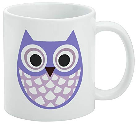 GRAPHICS & MORE Cute Purple Owl White Mug