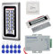 KDL RFID Access Control System Kit Waterproof Controller Keypad with 180kg/350lbs Electric Magnetic Lock, Door Exit Release, for Single Door Entry System