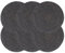 vidaXL 6X Tischset Platzmatte Platzset Platzdeckchen Platzdecke Tischdeko Platzmatten Tischmatte Untersetzer Uni Dunkelgrau 38cm Rund Jute