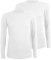 Comfneat Men's 2-Pack Thermal Undershirts Waffle Knit Soft Comfy Crew Neck Underwear Top (White 2-Pack, L)