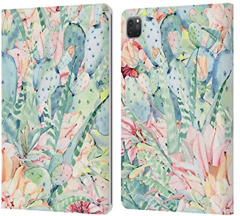 Head Case Designs Offizielle Haroulita Kaktus Tropisch Leder Brieftaschen Handyhülle Hülle Huelle kompatibel mit Apple iPad Pro 11 2020/2021 / 2022