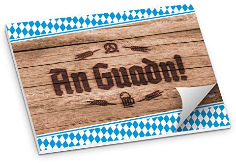 itenga Tischset Platzset Guadn Bayrisch aus Papier DEKO blau weiß Oktoberfest I DIN A3 50 Blatt I ideal als Gedeckunterlage bei bayrischen Anlässen, Geburtstagen oder Grillpartys