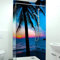 DRUCK-EXPERT Premium Duschrückwand 0,4 mm selbstklebendes Hart-PVC, Größe:2 x B 103 x H 240 cm Hochformat, Muster:Sonnenuntergang Karibik