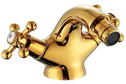 Miscelatore Rubinetto Bidet Rubinetti Per Bidet Da Bagno Monoforo Parti Di Ricambio A Doppia Maniglia In Stile Europeo Anti Ruggine Facile Installazione Hotel Gold Hot Cold Tap