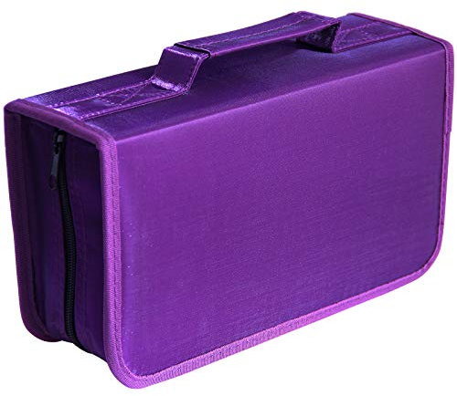 Rekukos 128 Capacity CD/DVD case Wallet, Storage,Holder,Booklet by （Purple）