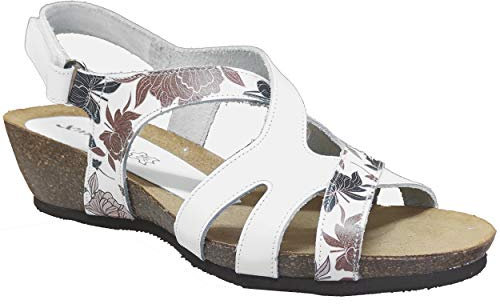 Xapatan, 4162, Femme Nu-pied Blanc lisse - 39 EU