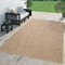TT Home Teppich Für Outdoor Küchenteppich Balkon Terrasse Unifarbenes Design Modern, Farbe: Natur, Größe:300x400 cm