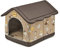 Jiupety Hundehütte Innen, M Größe Indoor Hundehütte für kleine Hunde und Katzen, Warme Höhle Schlafnest Bett für Katzen und Hunde, Braun