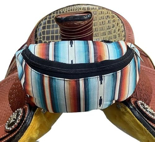 Showman Southwest Print Insulated Nylon Saddle Pouch