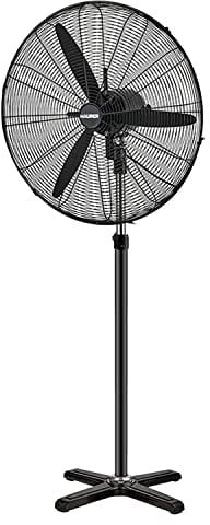 MAURER Ventilador Pie Ø 70 x195 cm. Negro 190 W. Oscilación Automatica, Altura Regulable, Cabezal Inclinable, Base Estable 60x60 cm.