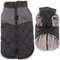 JoyDaog Warmer Fleece-Hundemantel, Hundejacke, Hundekleidung für mittelgroße Hunde, D-Ringe, wasserdichte Welpenjacke für kalten Winter, schwarz, Größe L